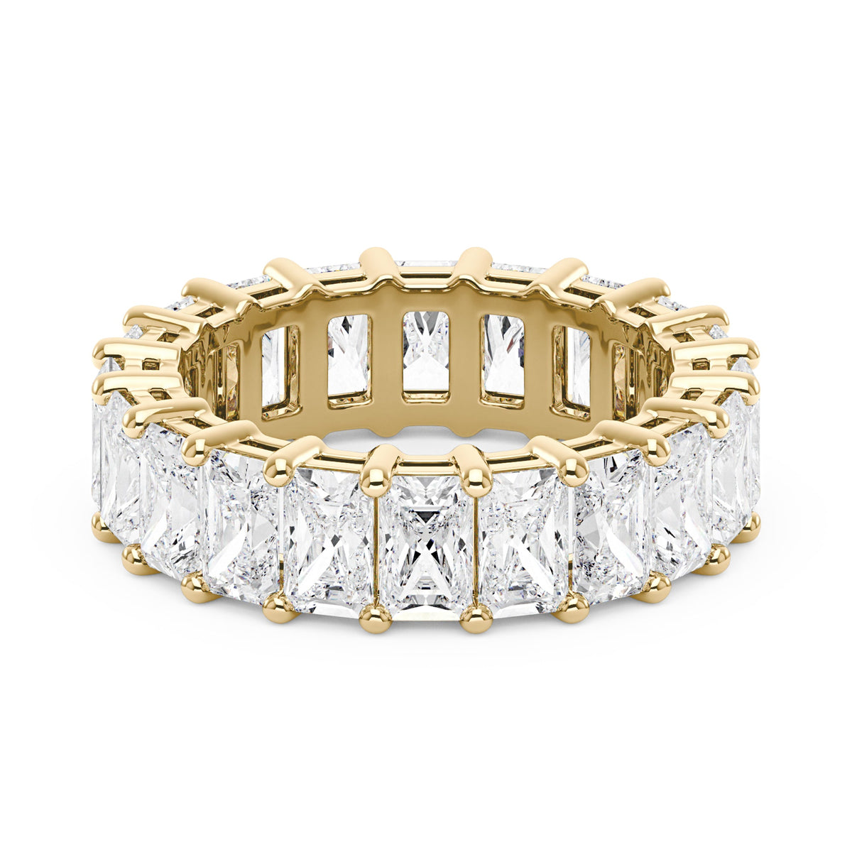 Radiant Cut Full Eternity Moissanite Wedding Band - NavianJewelry™