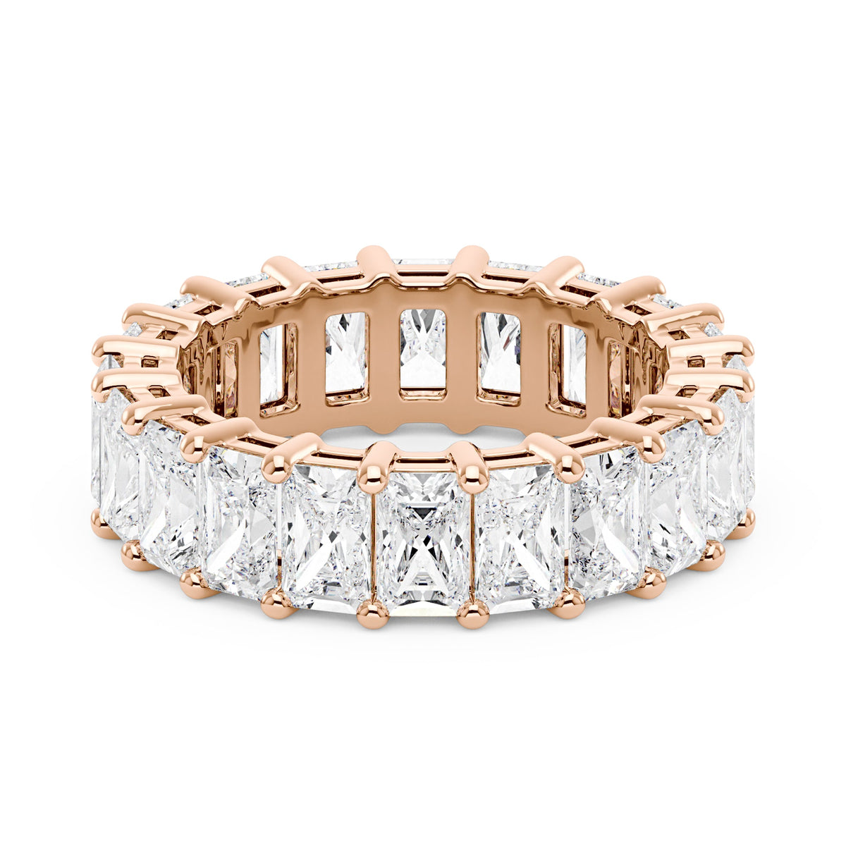 Radiant Cut Full Eternity Moissanite Wedding Band - NavianJewelry™