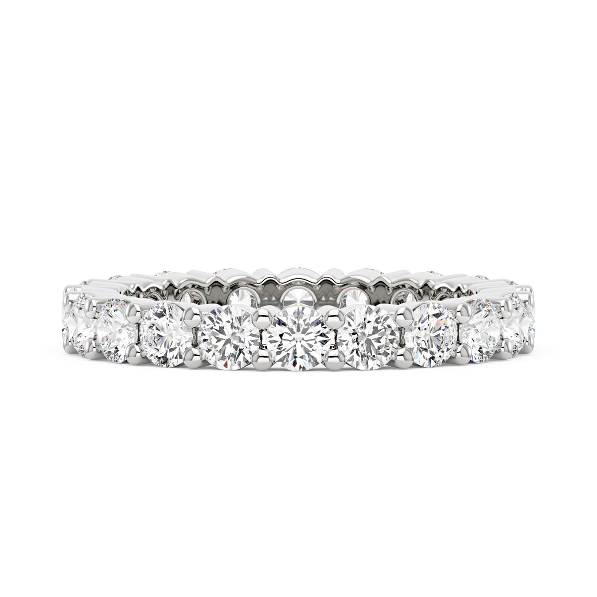 Round Cut Full Eternity Wedding Ring - NavianJewelry™