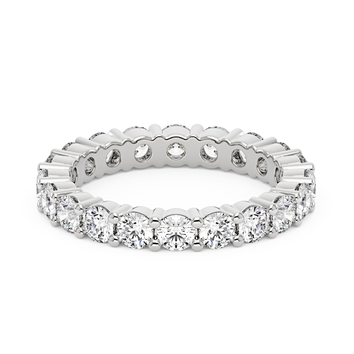 Round Cut Full Eternity Wedding Ring - NavianJewelry™