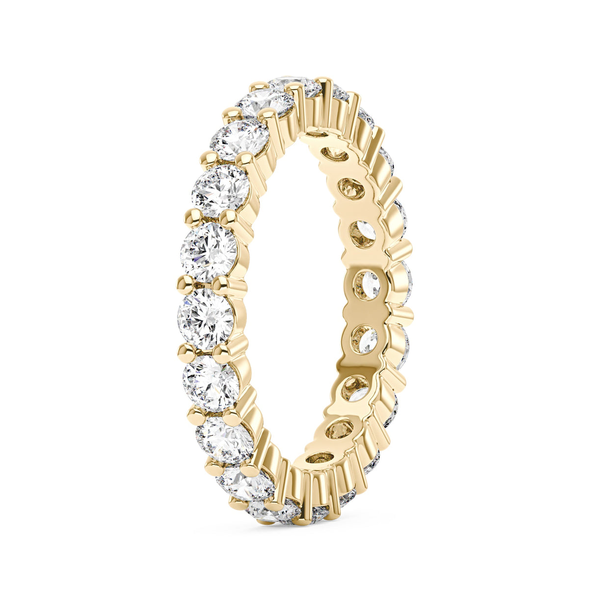 Elongated Cushion Moissanite Solitaire Ring and Full Eternity Band Bridal Set