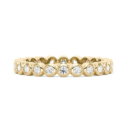 Round Moissanite Bezel Eternity Band - NavianJewelry™