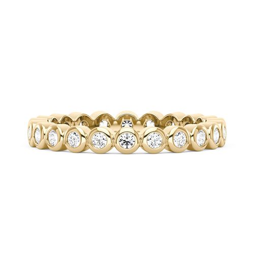 Round Moissanite Bezel Eternity Band - NavianJewelry™