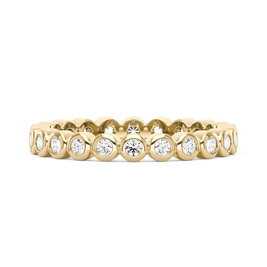 Round Moissanite Bezel Eternity Band - NavianJewelry™