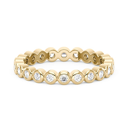 Round Moissanite Bezel Eternity Band - NavianJewelry™