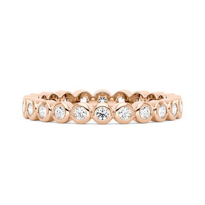 Round Moissanite Bezel Eternity Band - NavianJewelry™