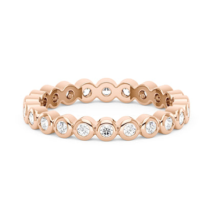 Round Moissanite Bezel Eternity Band - NavianJewelry™