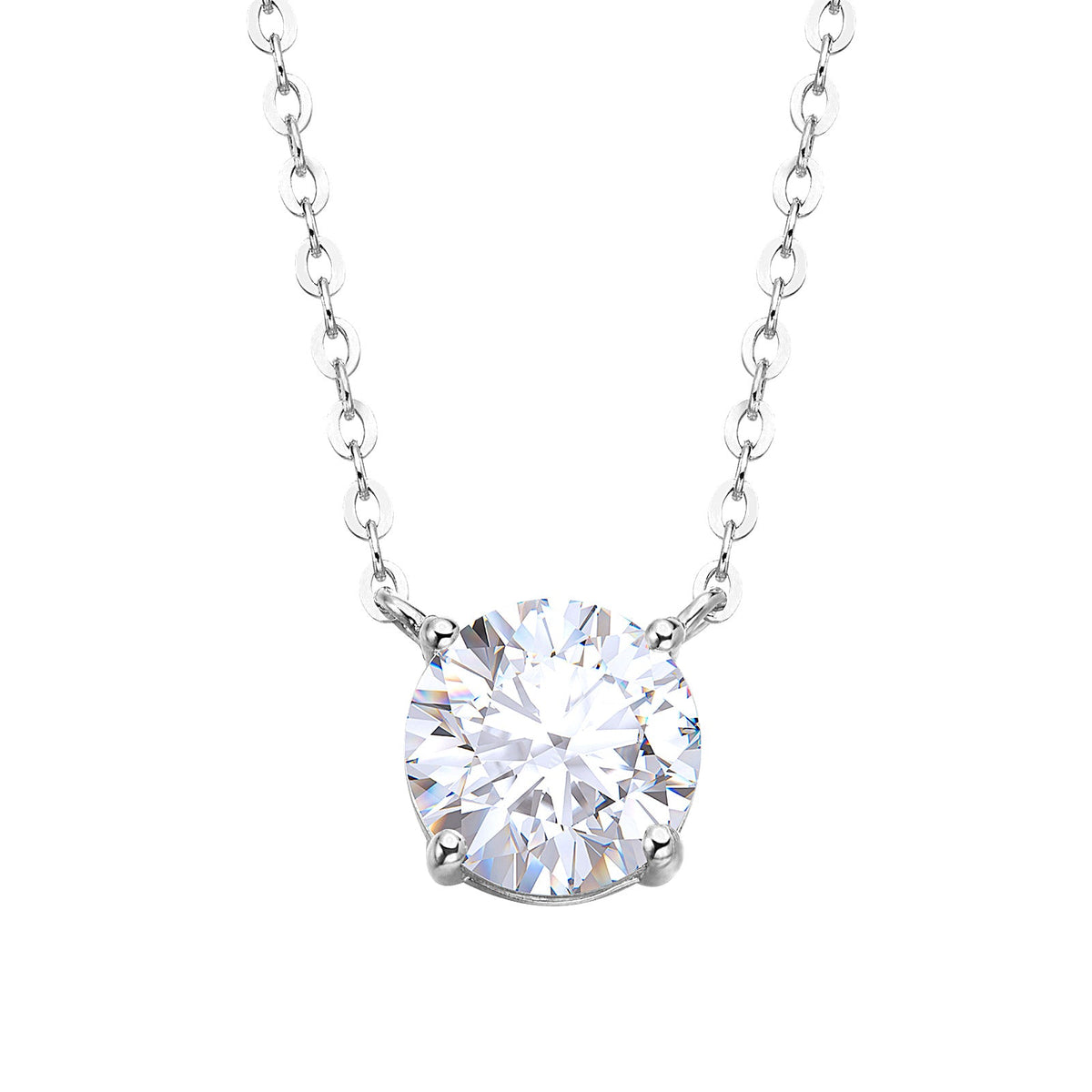 Round Cut Moissanite Solitaire Pendant Necklace - NavianJewelry™