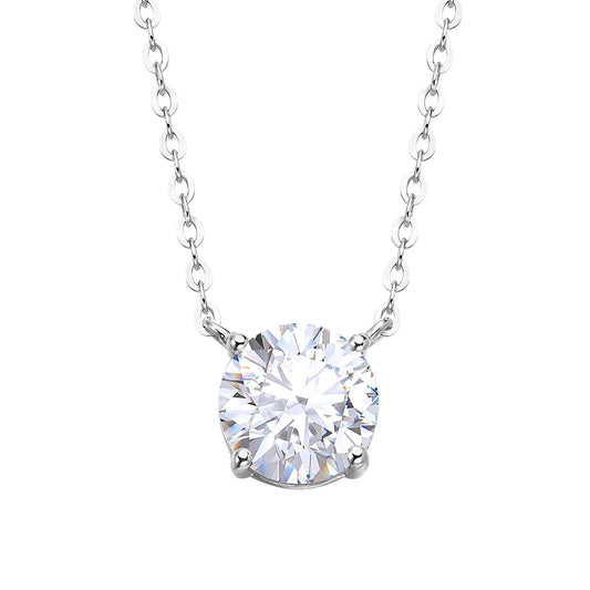 Round Cut Moissanite Solitaire Pendant Necklace - NavianJewelry™