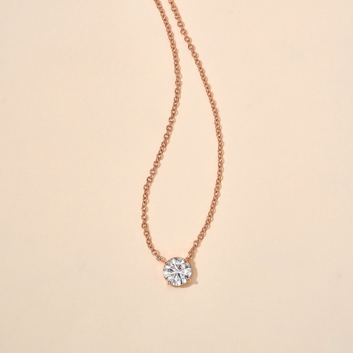 Round Cut Moissanite Solitaire Pendant Necklace - NavianJewelry™