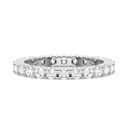 Art Deco Round Moissanite Pavé Eternity Band - NavianJewelry™
