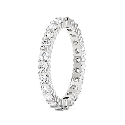 Art Deco Round Moissanite Pavé Eternity Band - NavianJewelry™