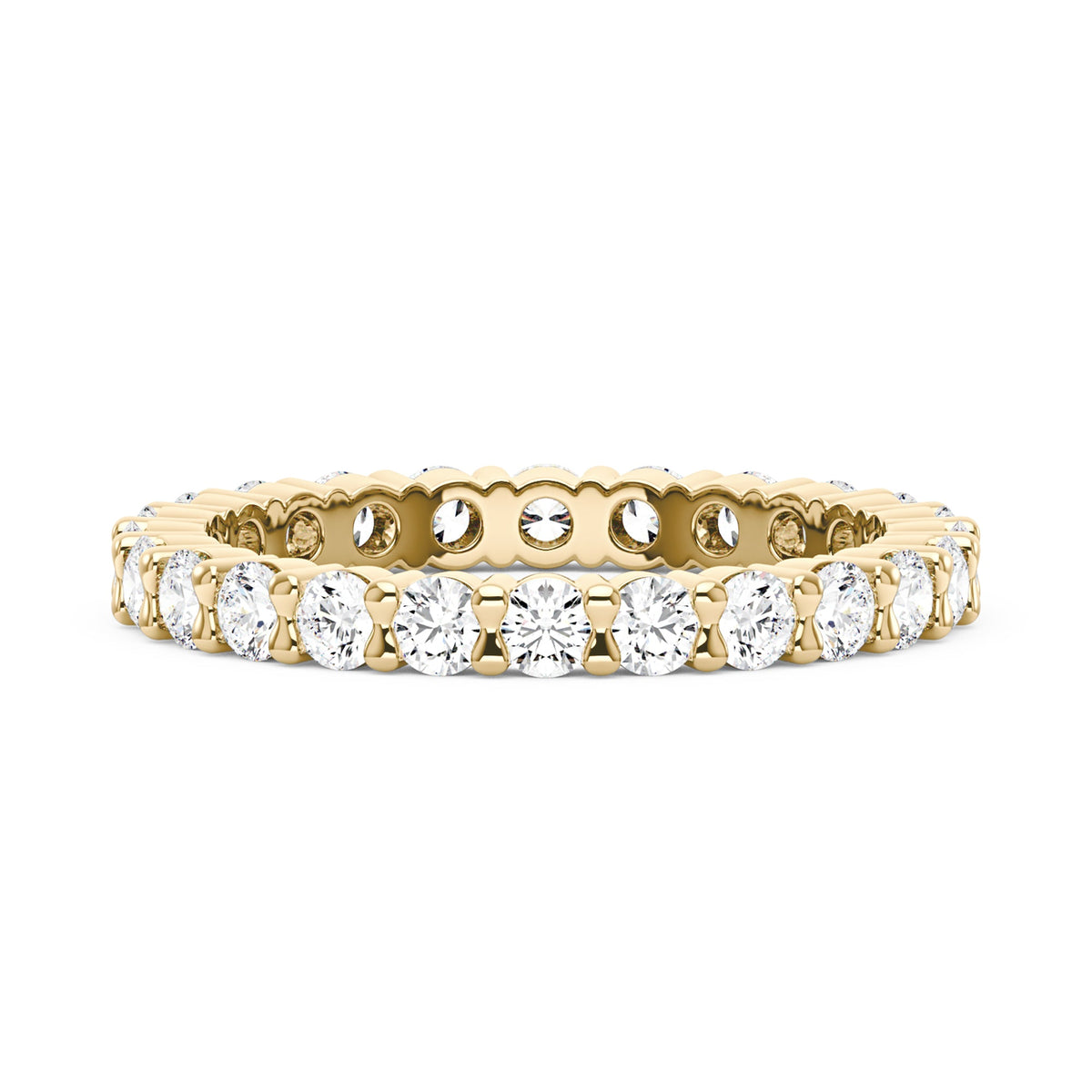 Art Deco Round Moissanite Pavé Eternity Band - NavianJewelry™