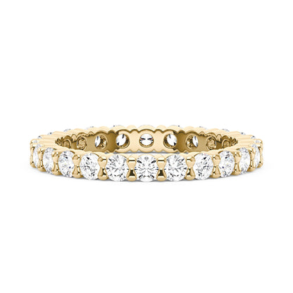 Art Deco Round Moissanite Pavé Eternity Band - NavianJewelry™