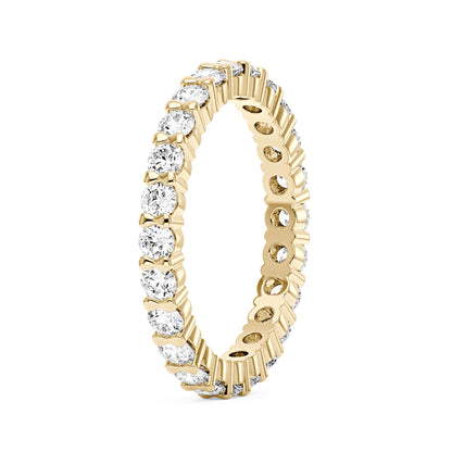 Art Deco Round Moissanite Pavé Eternity Band - NavianJewelry™