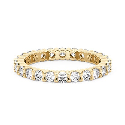 Art Deco Round Moissanite Pavé Eternity Band - NavianJewelry™
