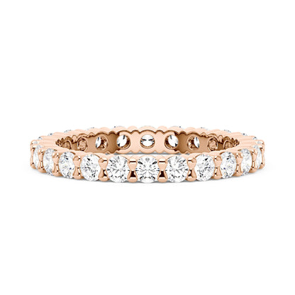 Art Deco Round Moissanite Pavé Eternity Band - NavianJewelry™