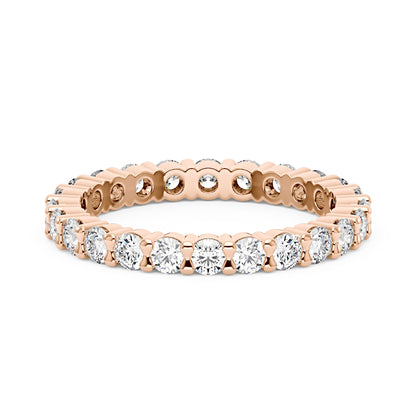 Art Deco Round Moissanite Pavé Eternity Band - NavianJewelry™