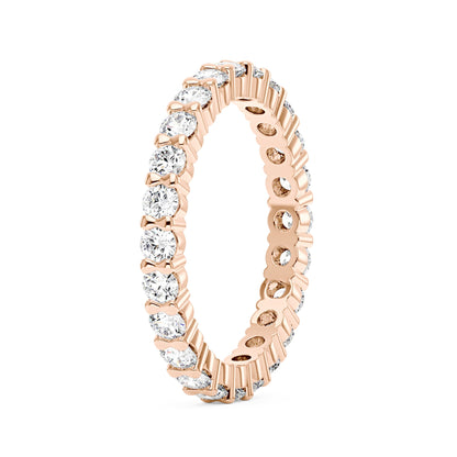 Art Deco Round Moissanite Pavé Eternity Band - NavianJewelry™