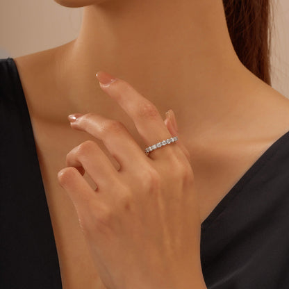 Round Cut Full Eternity Wedding Ring - NavianJewelry™