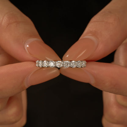 Round Cut Full Eternity Wedding Ring - NavianJewelry™