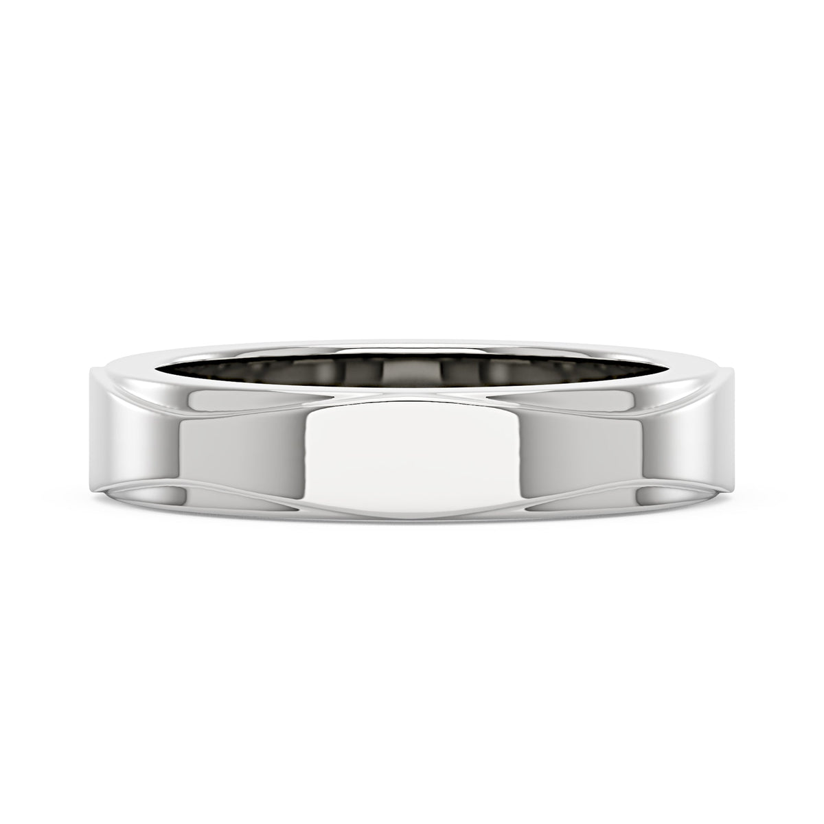 Unisex Modern And Minimalism Polished Wedding Band - NavianJewelry™