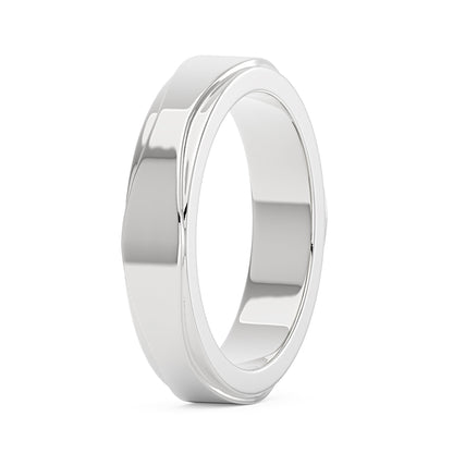 Unisex Modern And Minimalism Polished Wedding Band - NavianJewelry™