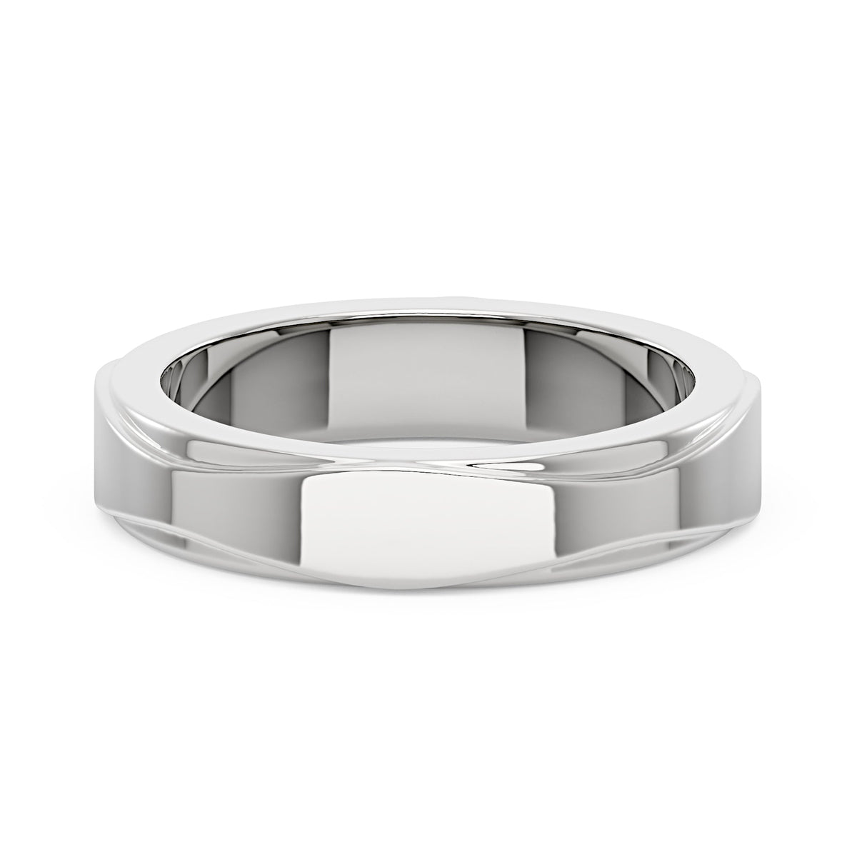 Unisex Modern And Minimalism Polished Wedding Band - NavianJewelry™