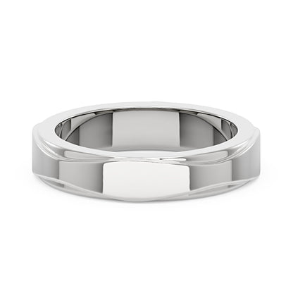 Unisex Modern And Minimalism Polished Wedding Band - NavianJewelry™