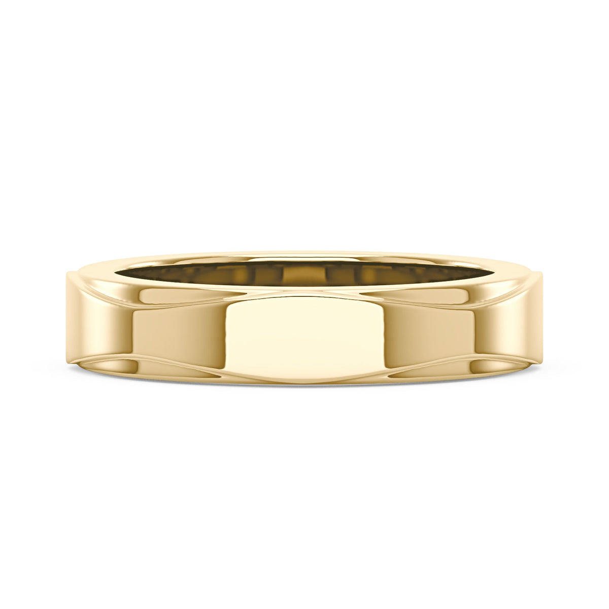 Unisex Modern And Minimalism Polished Wedding Band - NavianJewelry™