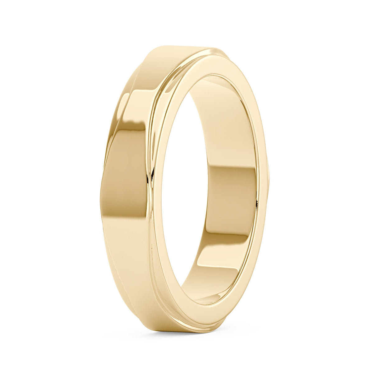 Unisex Modern And Minimalism Polished Wedding Band - NavianJewelry™
