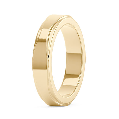 Unisex Modern And Minimalism Polished Wedding Band - NavianJewelry™