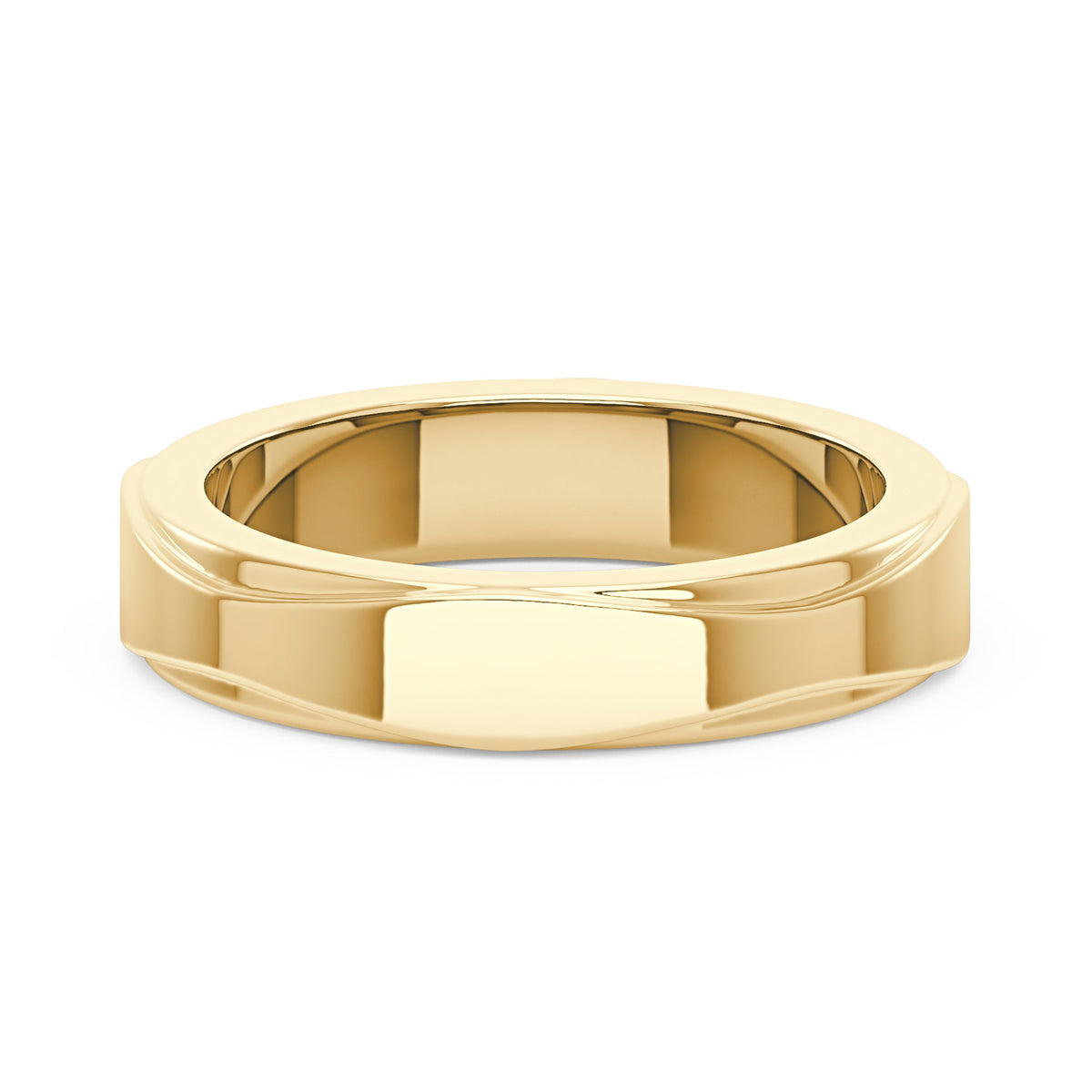 Unisex Modern And Minimalism Polished Wedding Band - NavianJewelry™