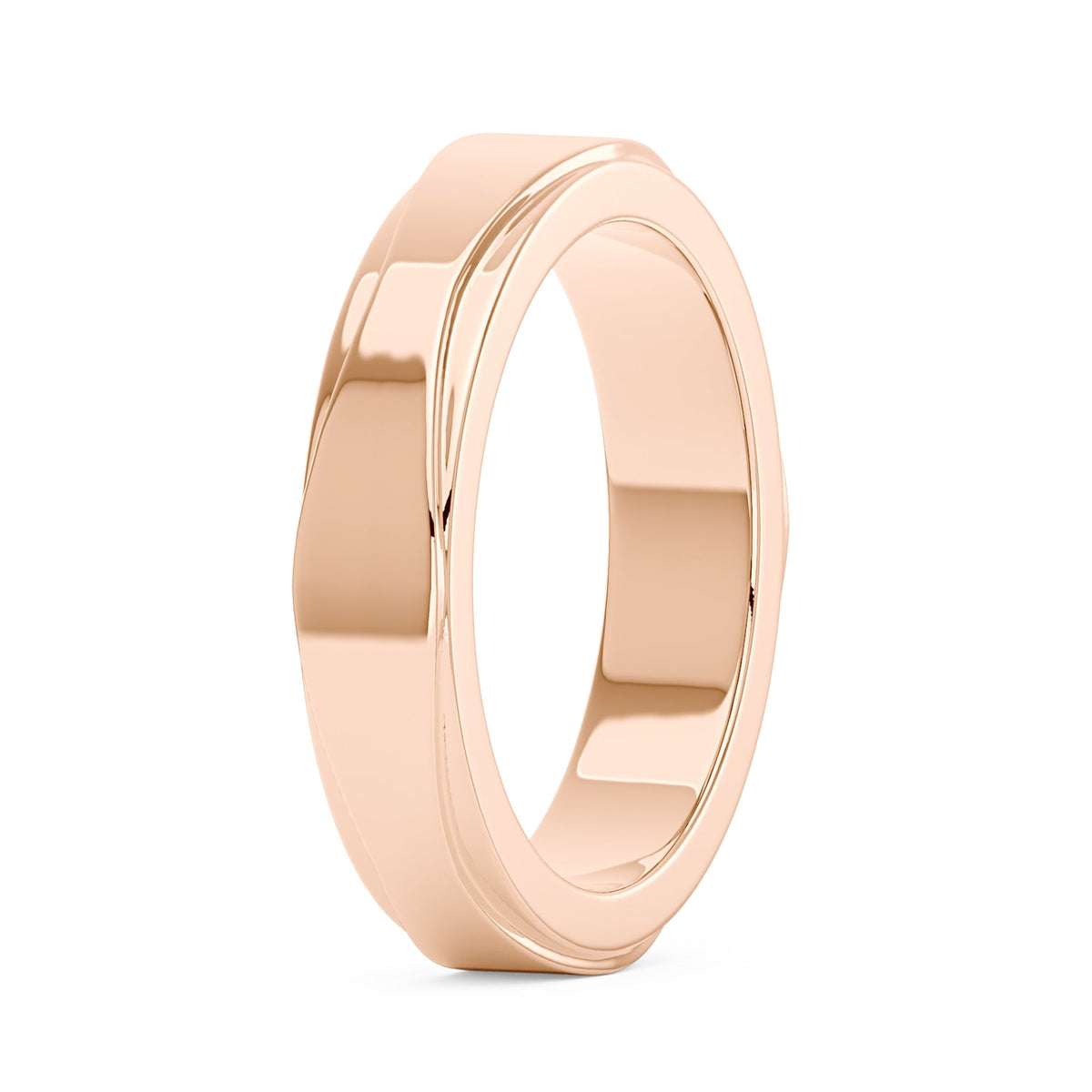 Unisex Modern And Minimalism Polished Wedding Band - NavianJewelry™