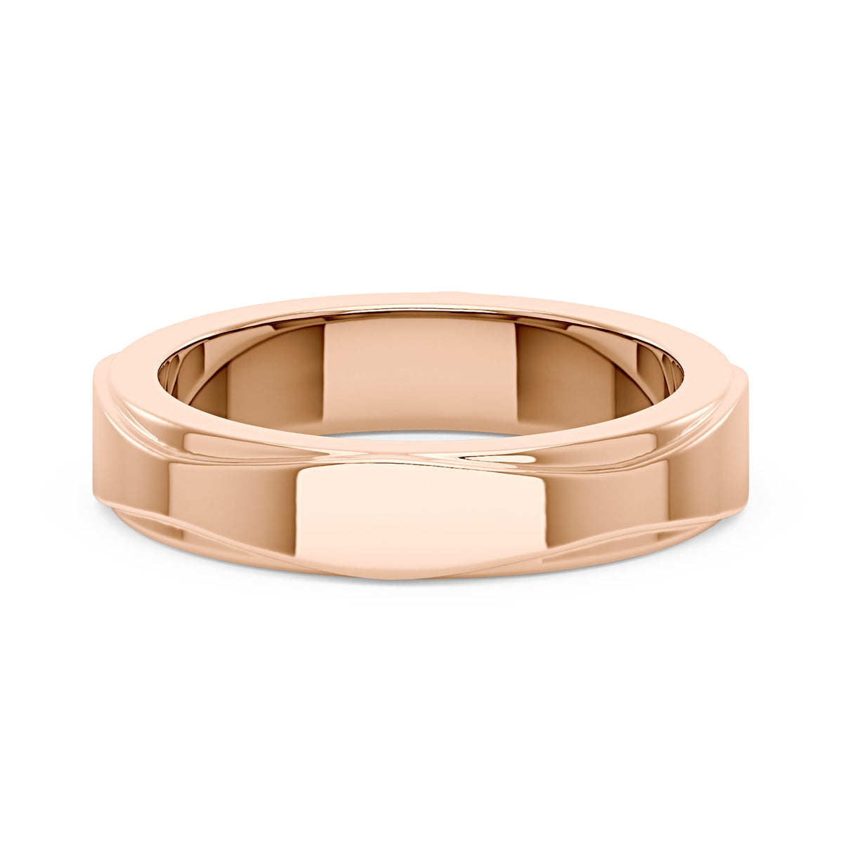 Unisex Modern And Minimalism Polished Wedding Band - NavianJewelry™