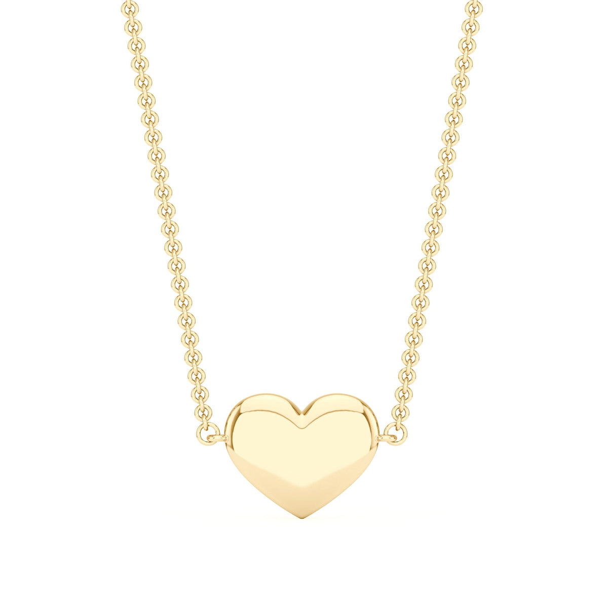 Timeless Heart Pendant Chain Necklace in 14K Gold - NavianJewelry™
