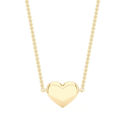 Timeless Heart Pendant Chain Necklace in 14K Gold - NavianJewelry™