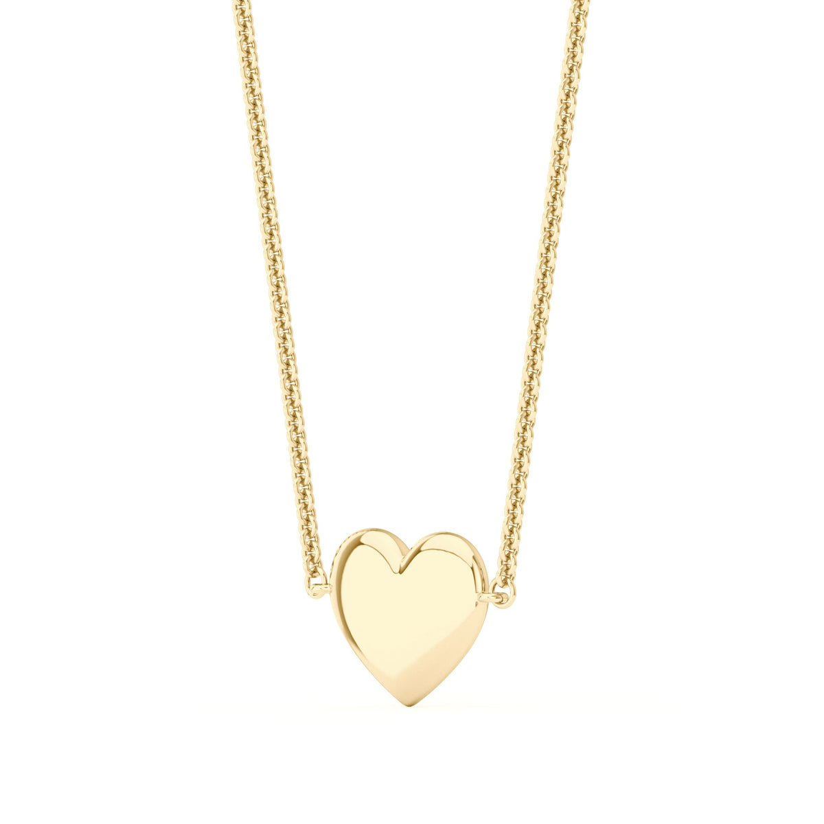 Timeless Heart Pendant Chain Necklace in 14K Gold - NavianJewelry™