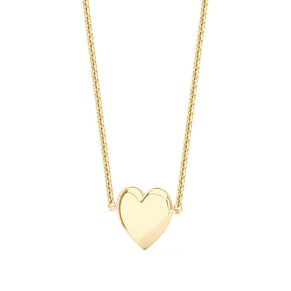 Timeless Heart Pendant Chain Necklace in 14K Gold - NavianJewelry™