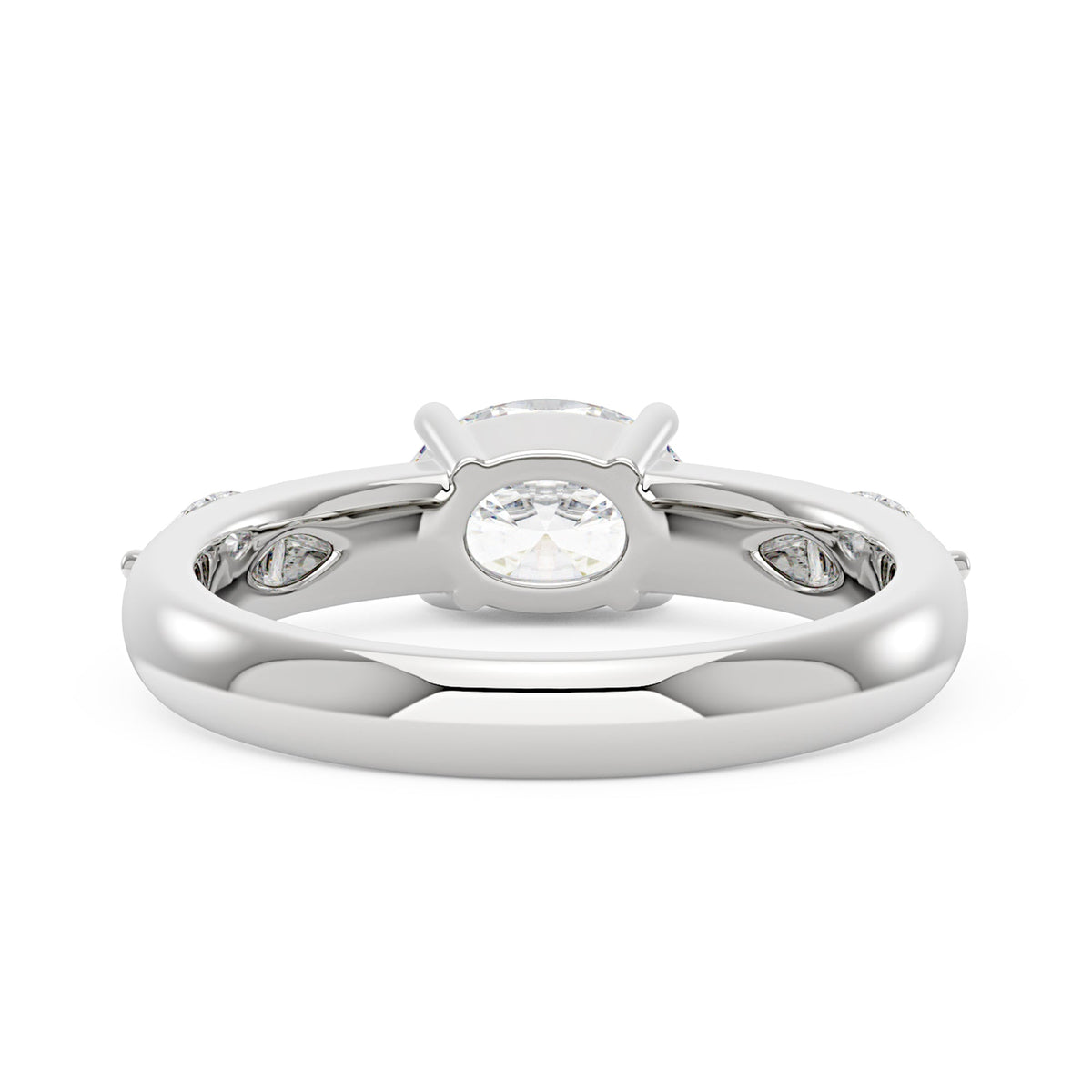 Modern Romance Oval Marquise Moissanite Trilogy Ring - NavianJewelry™
