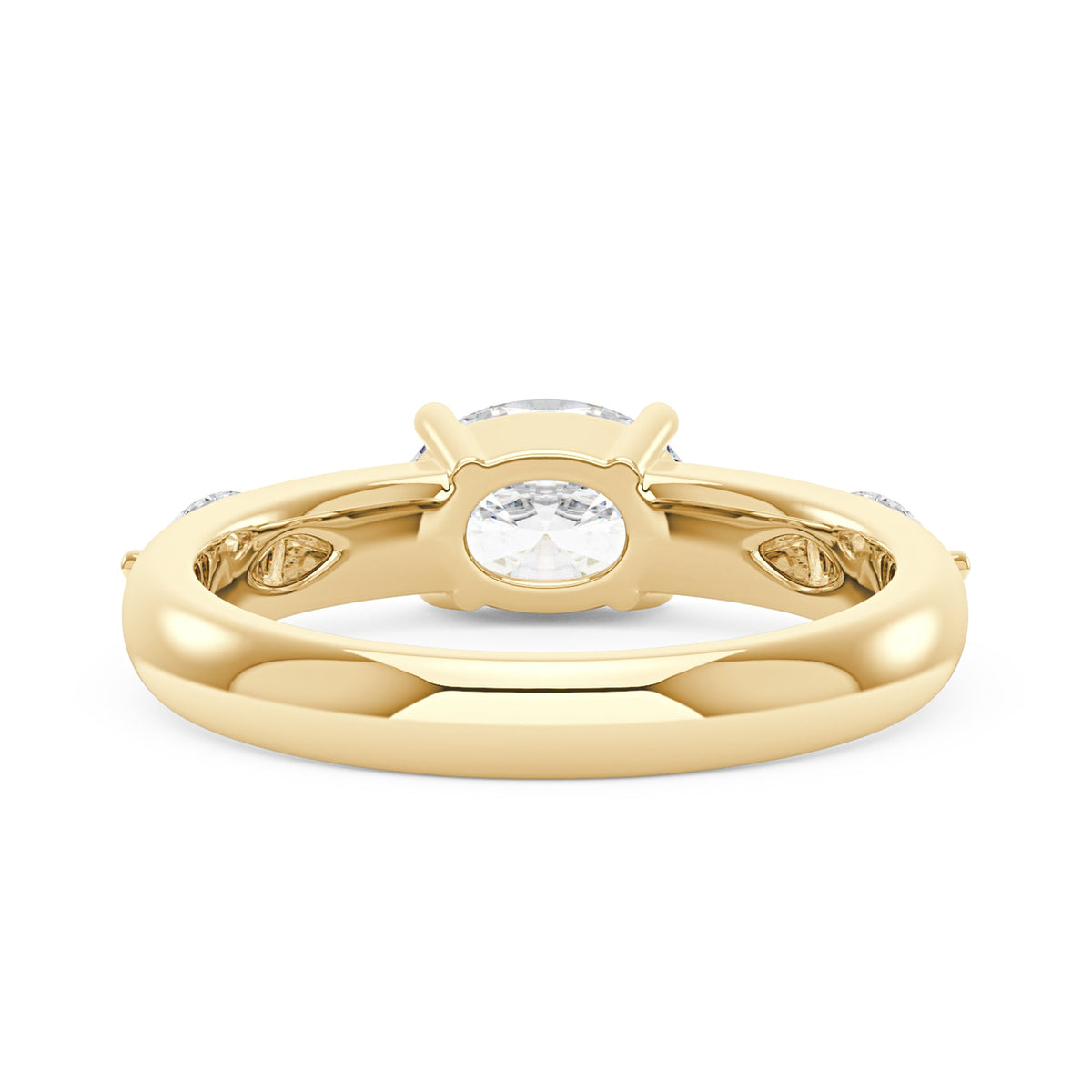 Modern Romance Oval Marquise Moissanite Trilogy Ring - NavianJewelry™