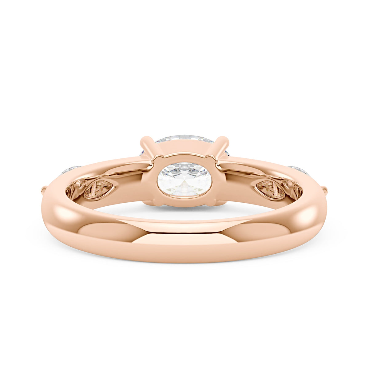 Modern Romance Oval Marquise Moissanite Trilogy Ring - NavianJewelry™