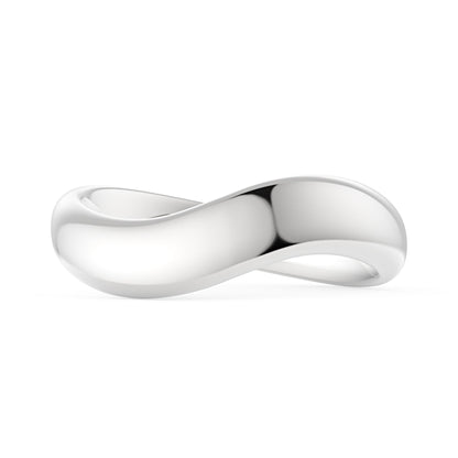 Nature Inspired Wave Solid Band - NavianJewelry™